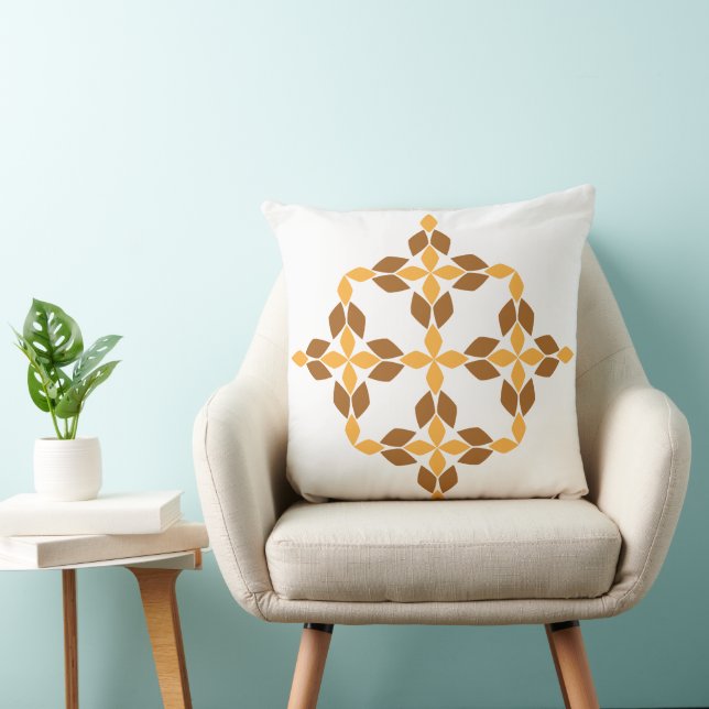 Coussin belle fleur brun pétale (Chaise)