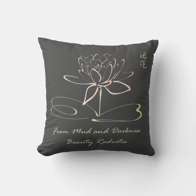 Coussin Belle Fleur Lotus Méditation Spirituelle Yoga (Recto)