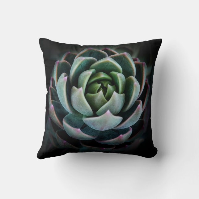 Coussin Belle Fleur Succulente Photo (Verso)