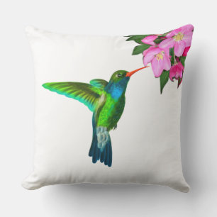 Coussin Belle Fleurs de colibri et d'Apple