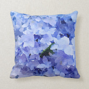 Coussin Belle hydrangée bleue lance l'oreiller.