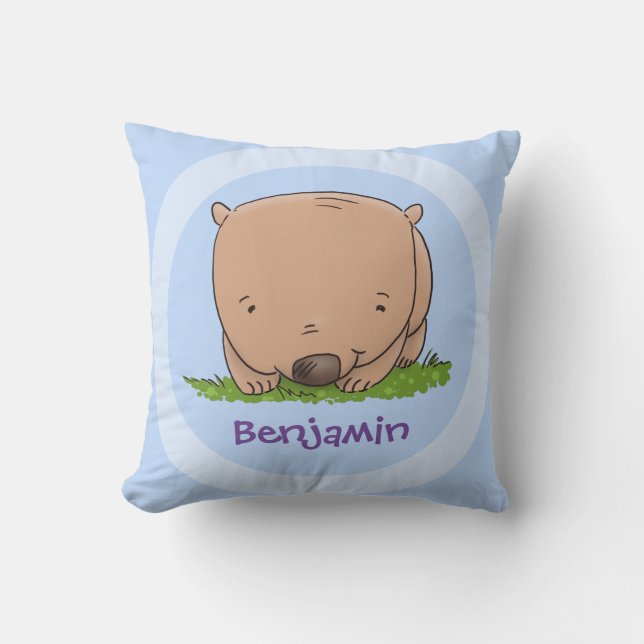 Coussin Belle illustration de dessin animé de l'Australian (Recto)