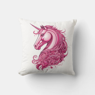 Coussin Belle licorne rose