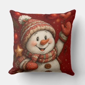 Coussin Belle motivation hivernale pour l'amour et l'amiti