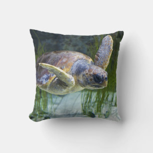 Coussin Belle natation de tortue marine