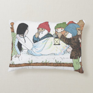 Coussin Belle neige Vintage Blanche Image Antique