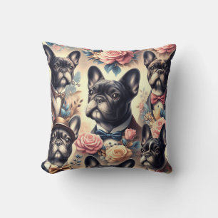 Coussin Belle peinture Vintage de Bulldog
