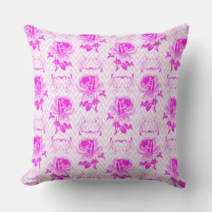 Coussin Belle Vintage florale pourpre