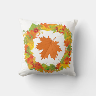 Coussin Belles feuilles d'automne Wreath
