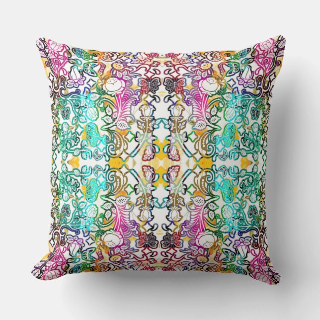 Coussin Belles fleurs blanches (Recto)