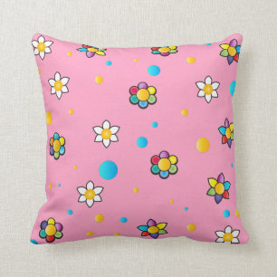 Coussin Belles fleurs mignonnes motif pour la chambre des