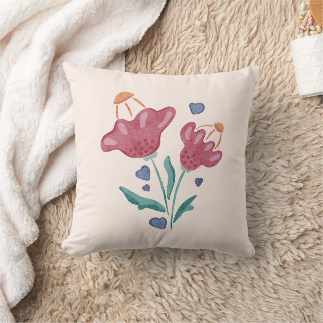 Coussin Belles fleurs psychédéliques (Couverture)