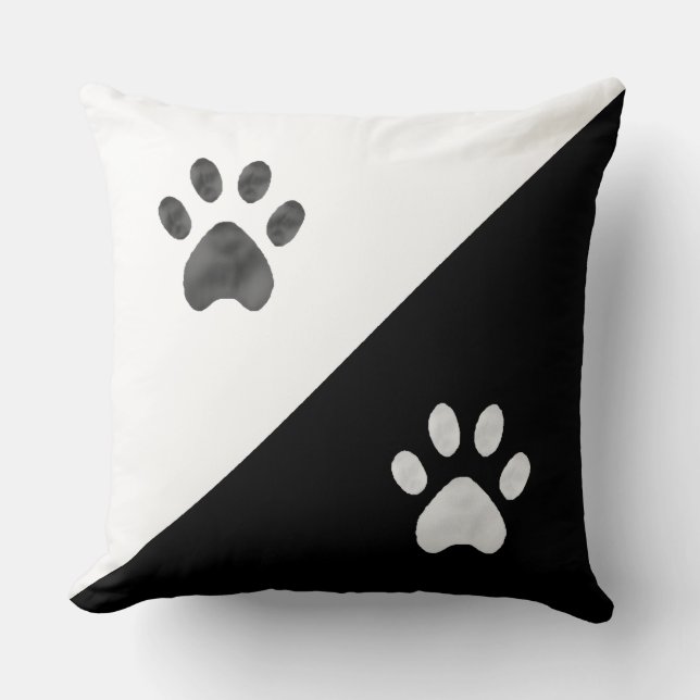 Coussin Belles pattes noires et blanches (Recto)