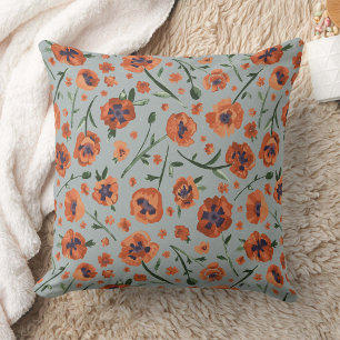 Coussin Belles Poppies Orange