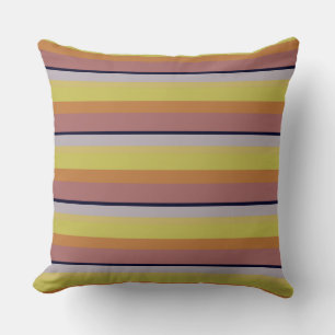 Coussin Belles rayures de couleurs vintages