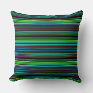 Coussin Belles rayures de néon coloré