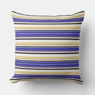 Coussin Belles rayures violettes blanches