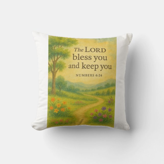 Coussin Bénédictions en fleur (Recto)