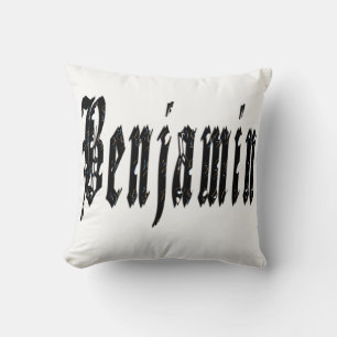 Coussin Benjamin, Nom, Logo, Poussin Blanc.