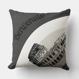 Coussin Benvenuto Rome Colosseum Art Rétro Jeu d'Oreiller