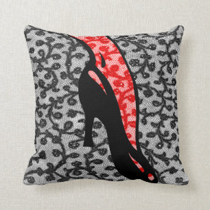 Coussin Béquille intéressante sur talon noir haute chaus