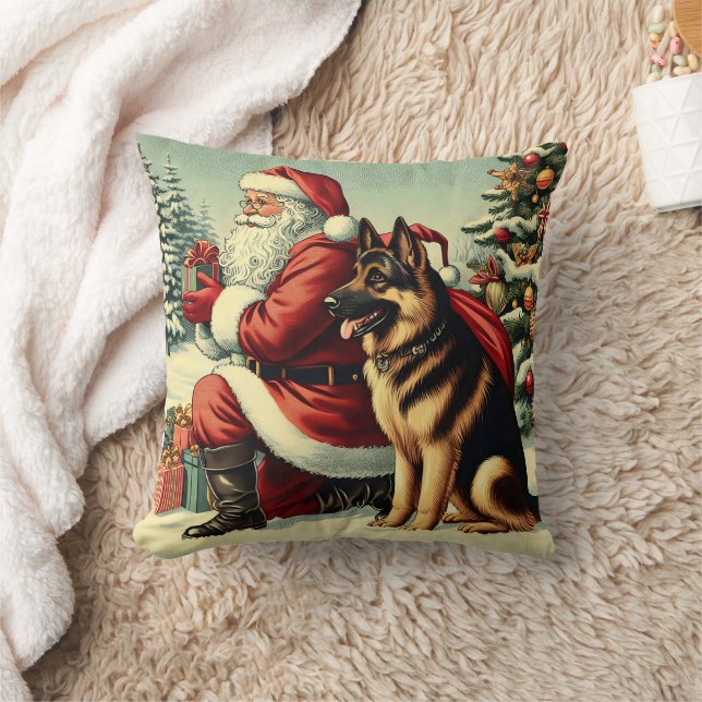 Coussin Berger allemand de Noël (Couverture)