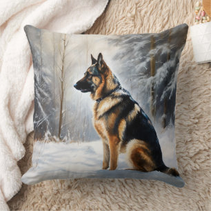 Coussin Berger Allemand Qu'il neige Noël