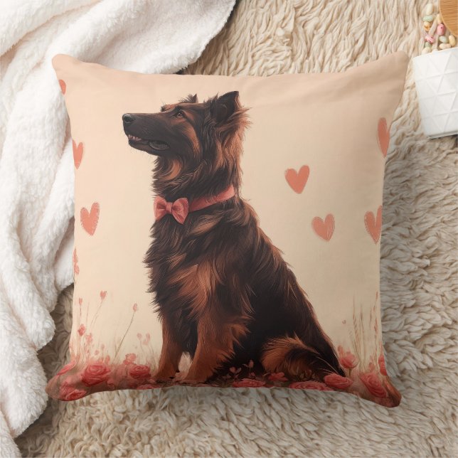 Coussin Berger anatolien avec Rose - Saint-Valentin (Couverture)