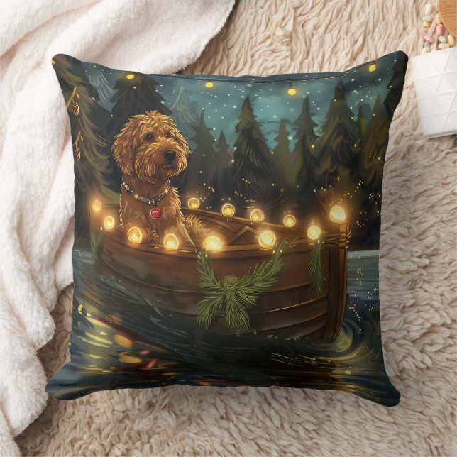 Coussin Bernedoodle Noël Festival Voyage (Couverture)