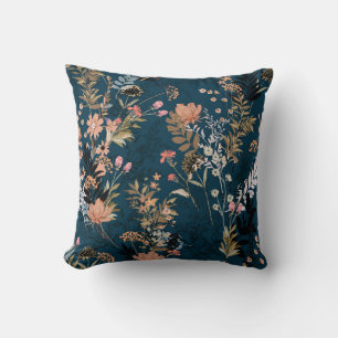 Coussin Berries vintage d'automne Motif sans couture