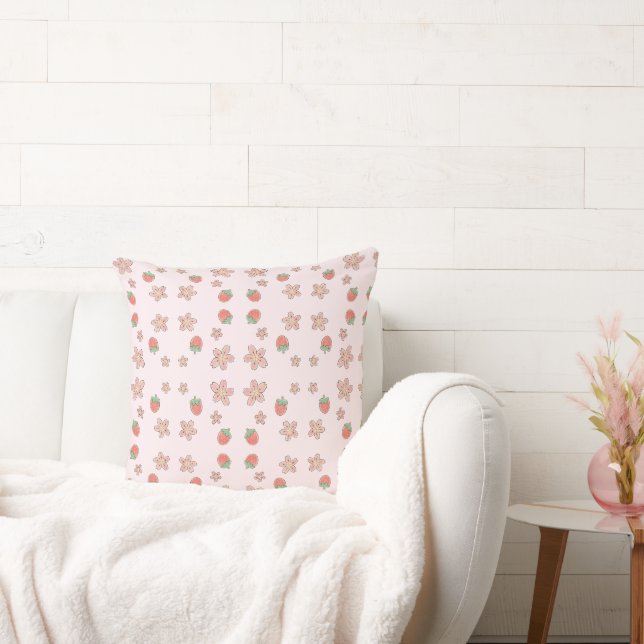 Coussin Berry rose douce fille (Canapé)