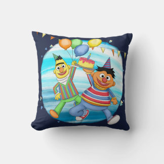 Coussin Bert et Ernie Balloons d'anniversaire