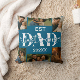 Coussin Best Father Ever Throw Pillow – Personalized Photo