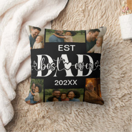 Coussin Best Father Ever Throw Pillow – Personalized Photo