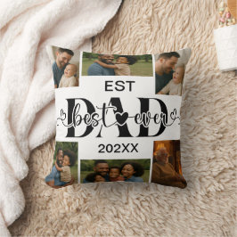 Coussin Best Father Ever Throw Pillow – Personalized Photo