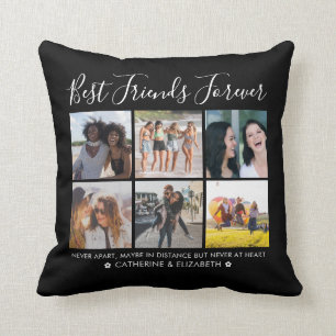 Coussin Best Friends Forever 6 Photo Citation Script noir
