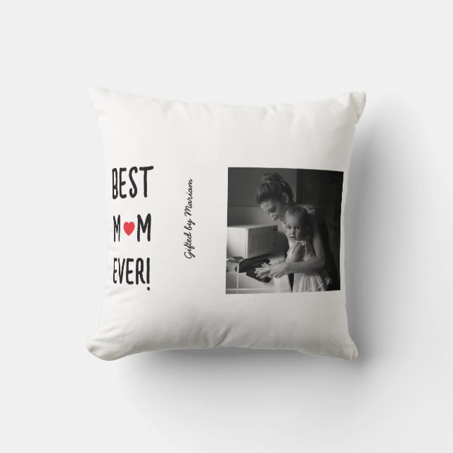 Coussin Best Mom Ever Customizable Name (Recto)