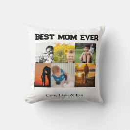 Coussin Best Mom Ever Customizable name and images