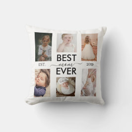 Coussin Best Mom Ever Customizable year and images