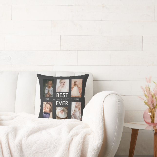 Coussin Best Mom Ever Customizable year and images (Canapé)