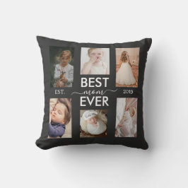 Coussin Best Mom Ever Customizable year and images