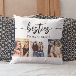 Coussin Besties Friends 3 Photo Friendship Collage