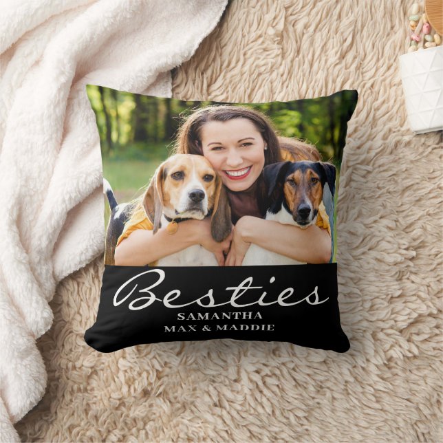 Coussin Besties Photo pour animaux de compagnie (Couverture)