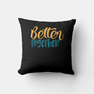 Coussin Better Off Together Quote Positive Minimal Design