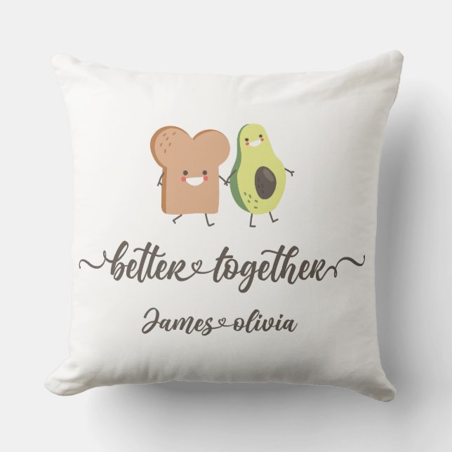 Coussin BetterTogether Avocado & Toast Personalized pillow (Recto)