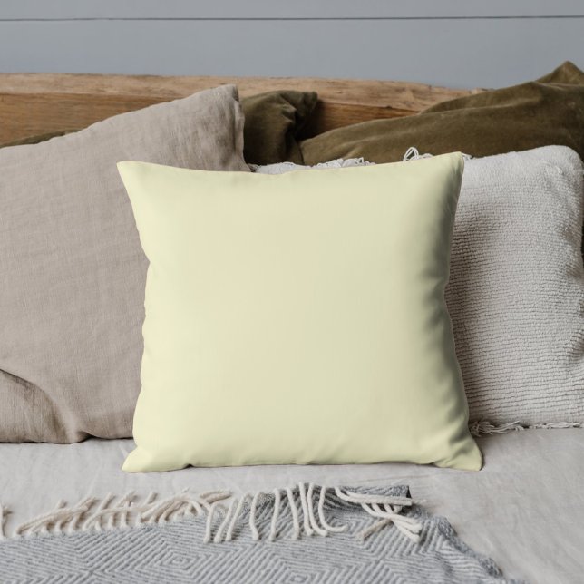 Coussin Beurre jaune uni | Classic Elegant (Créateur téléchargé)