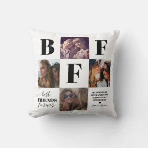 Coussin BFF Besoins photo noir et blanc