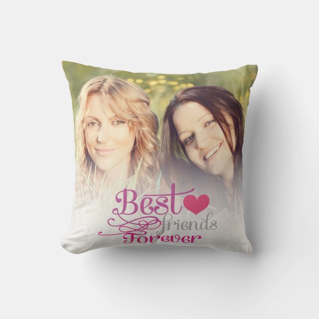 Coussin BFF - Meilleurs amis de mode pour toujours avec la (Recto)