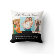BFF Photo Collage Best Friends Personnalisé Black