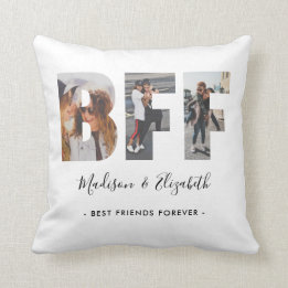 Coussin BFF Photo Script Nom Best Friends Forever